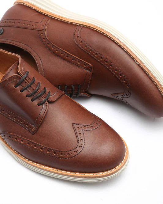 Derby Suela de Goma Picado 1023 Marrón