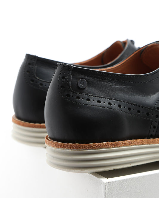 Derby Suela de Goma Picado 1023 Negro