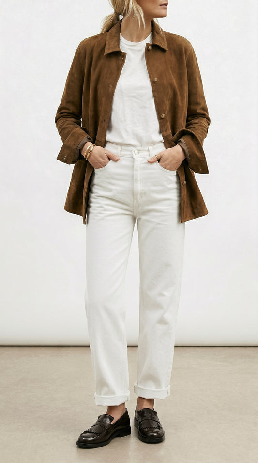 Mocasín Fleco Bruma Marrón