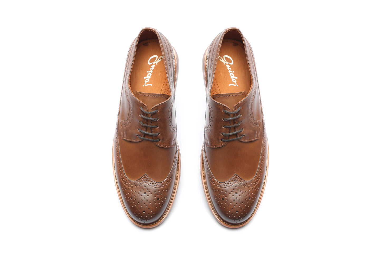 Zapato Picado con Goma Marrón