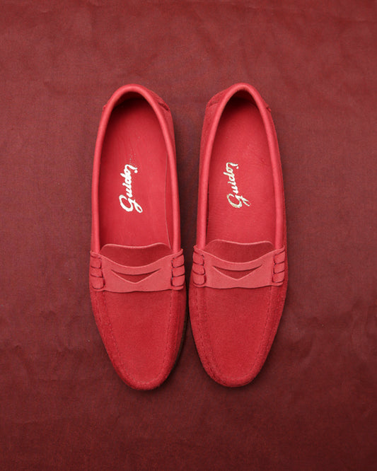 Mocasín 5325 Gamuza Rojo