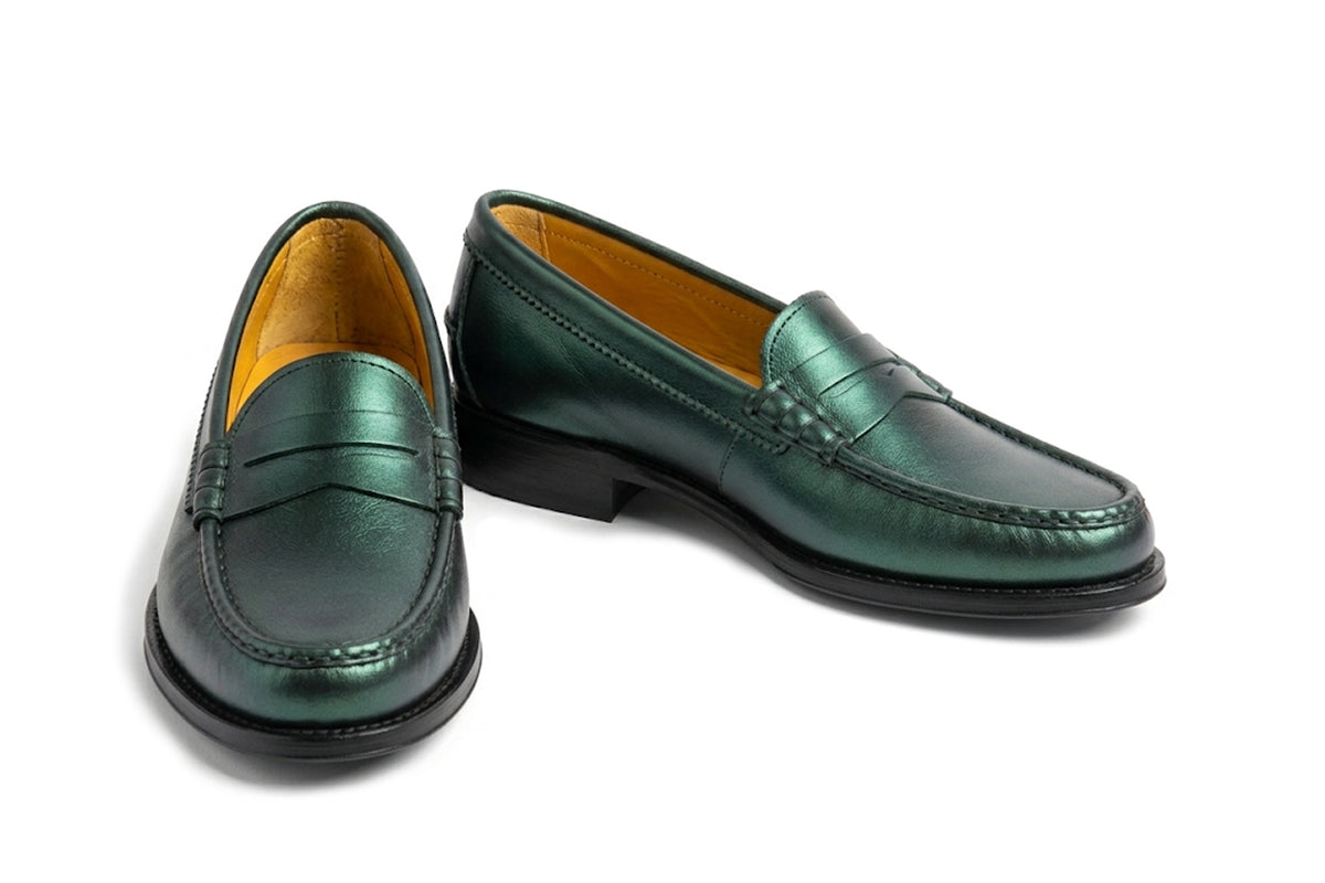 Mocasín 5325 Cuero Brillante Verde