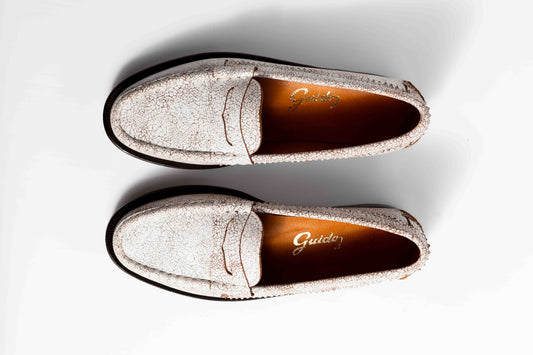 Mocasín 5379 Craquelado Blanco