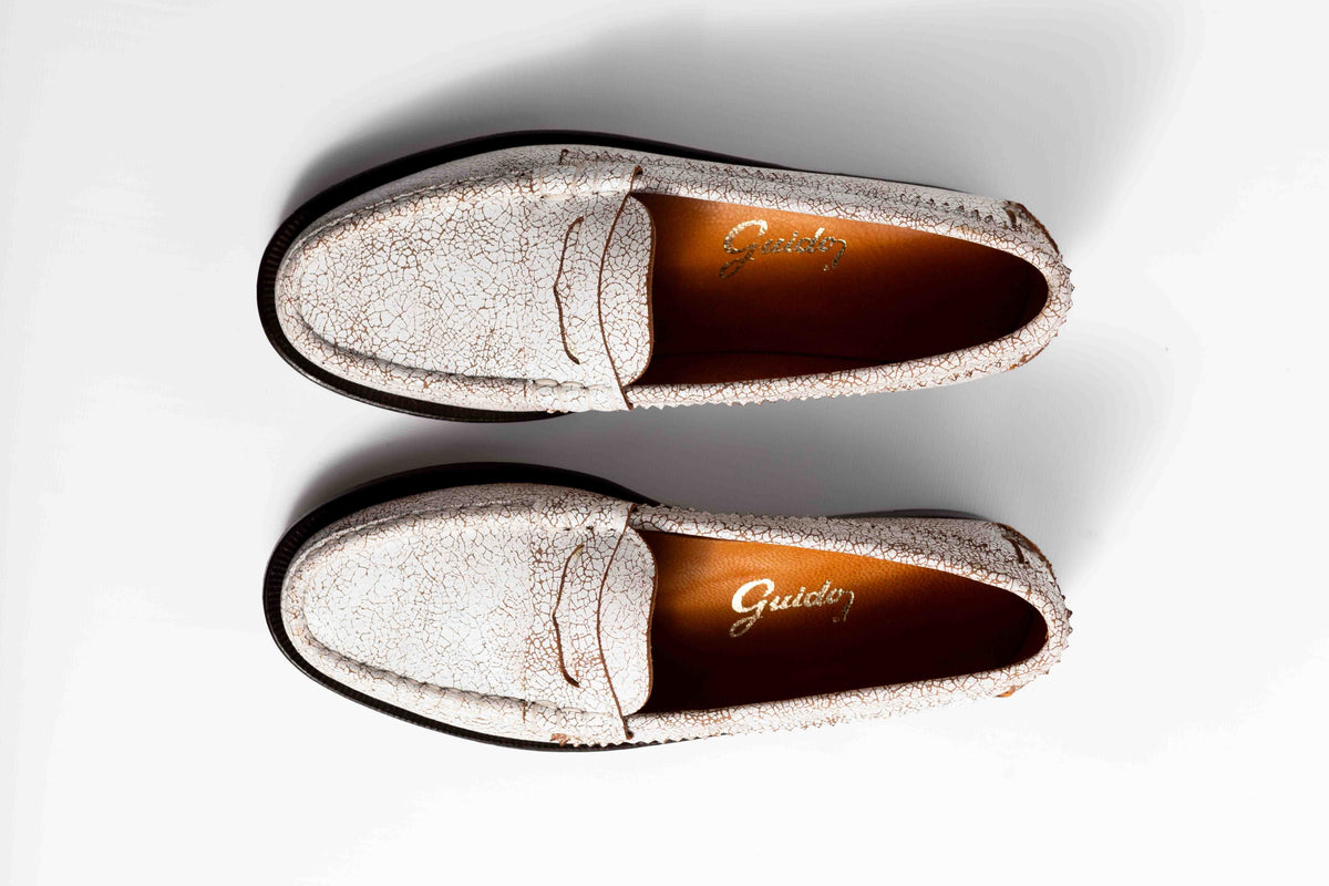 Mocasín 5379 Craquelado Blanco
