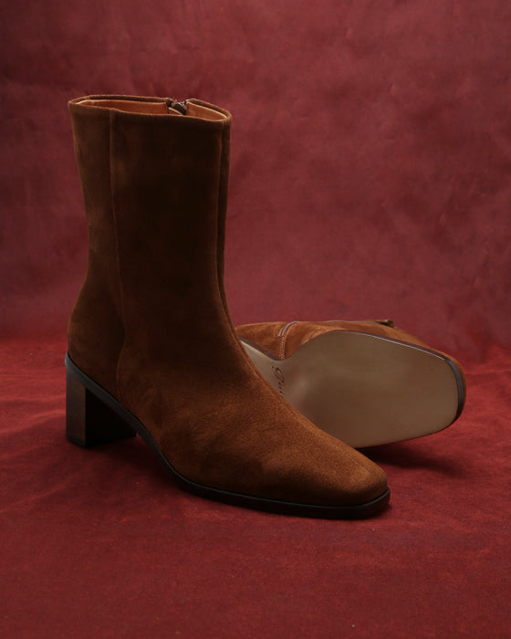 Bota Giulia Gamuza Marrón