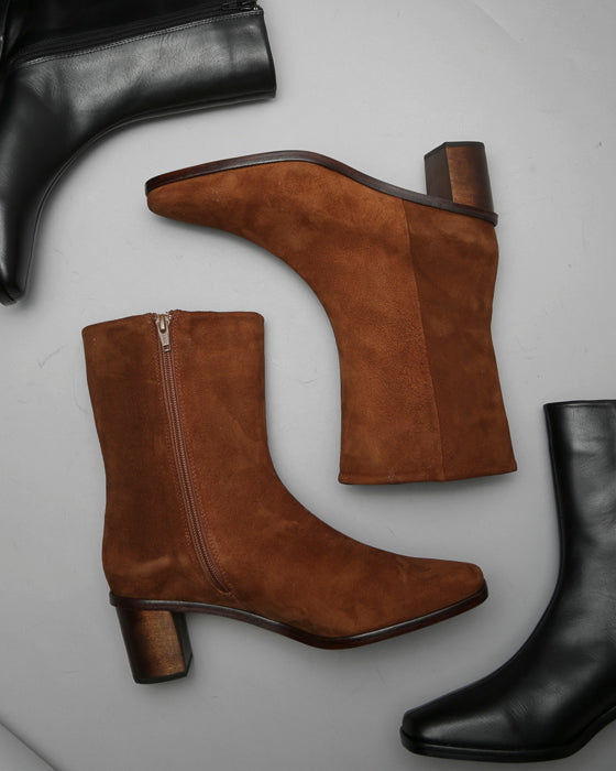 Bota Giulia Gamuza Marrón