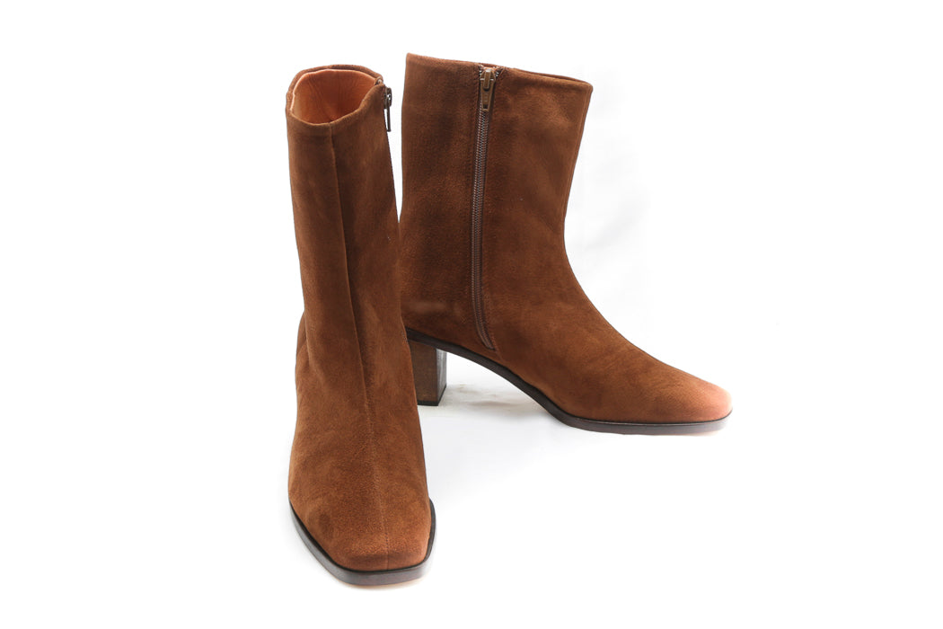 Bota Giulia Gamuza Marrón