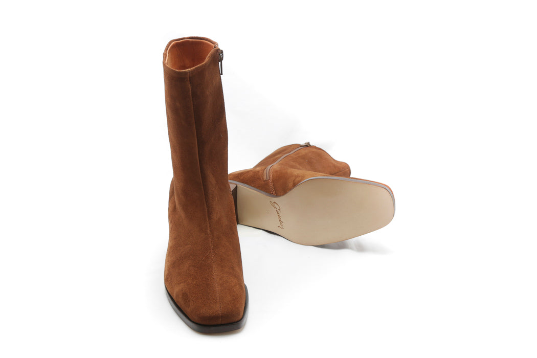 Bota Giulia Gamuza Marrón