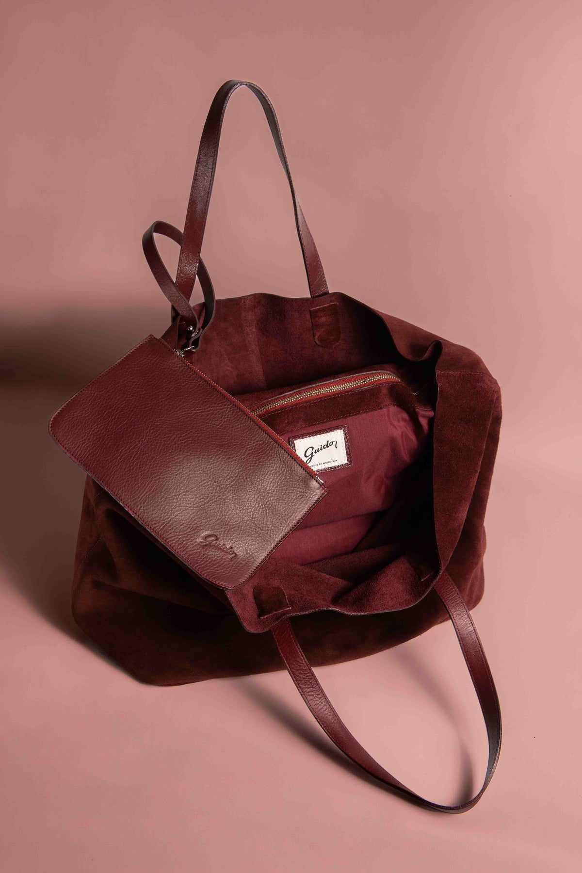 Cartera Choco Gamuza Bordo