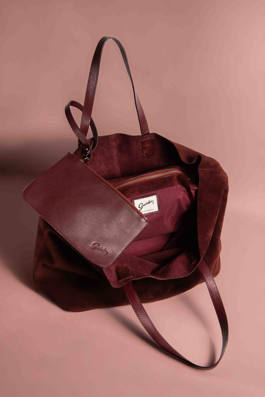 Cartera Choco Gamuza Bordo