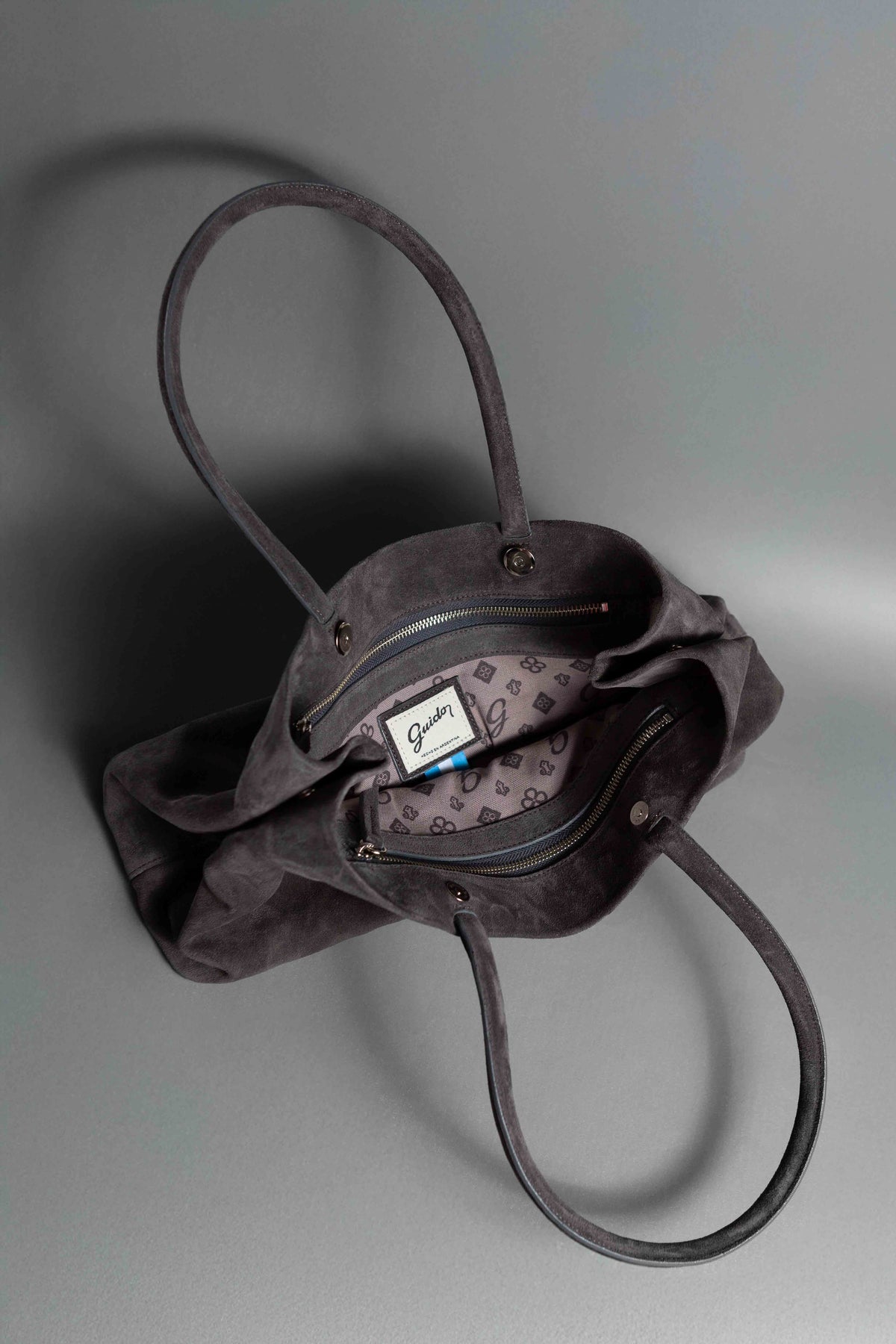 Cartera Matilde Gamuza Gris