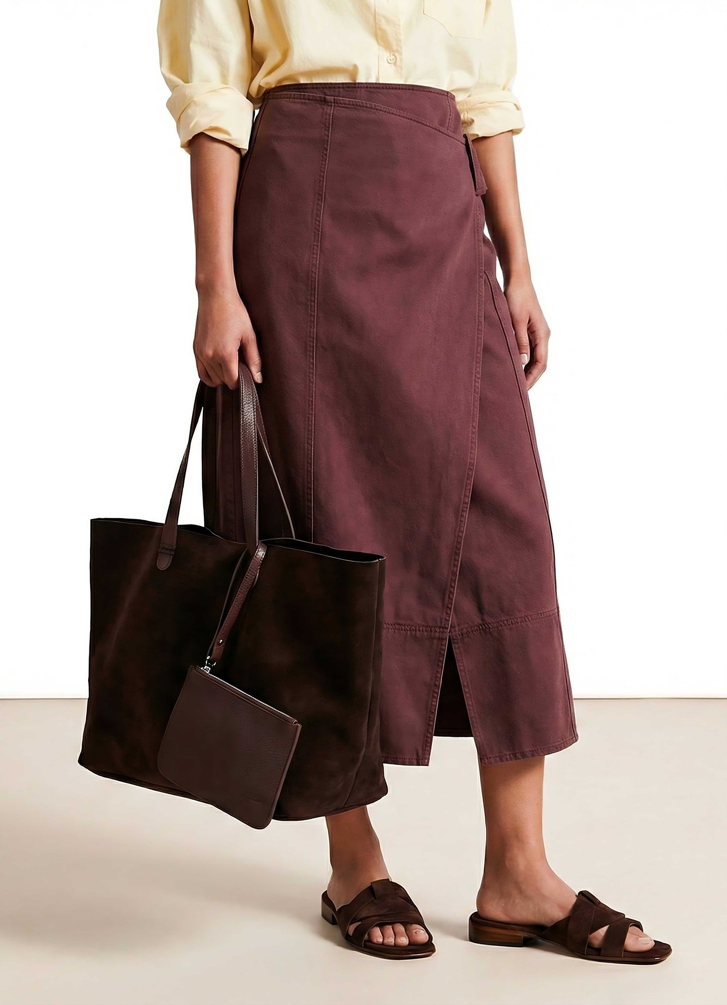 Sandalia Gala Gamuza Marrón