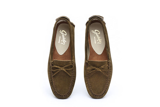 driver con moño gamuza olivo