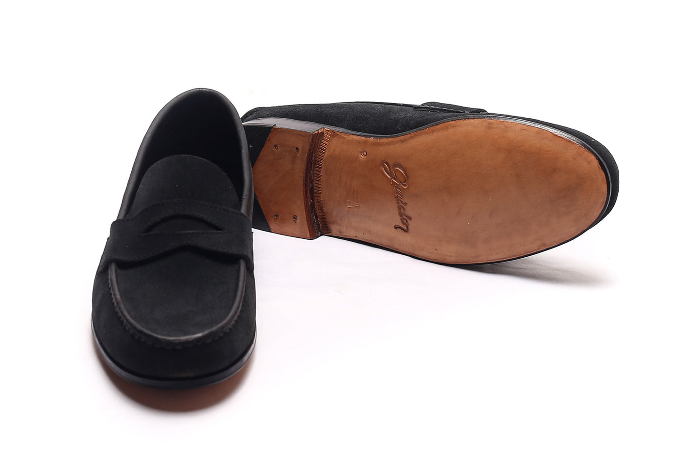 Mocasín Simple Suela 4218 Gamuza Negro