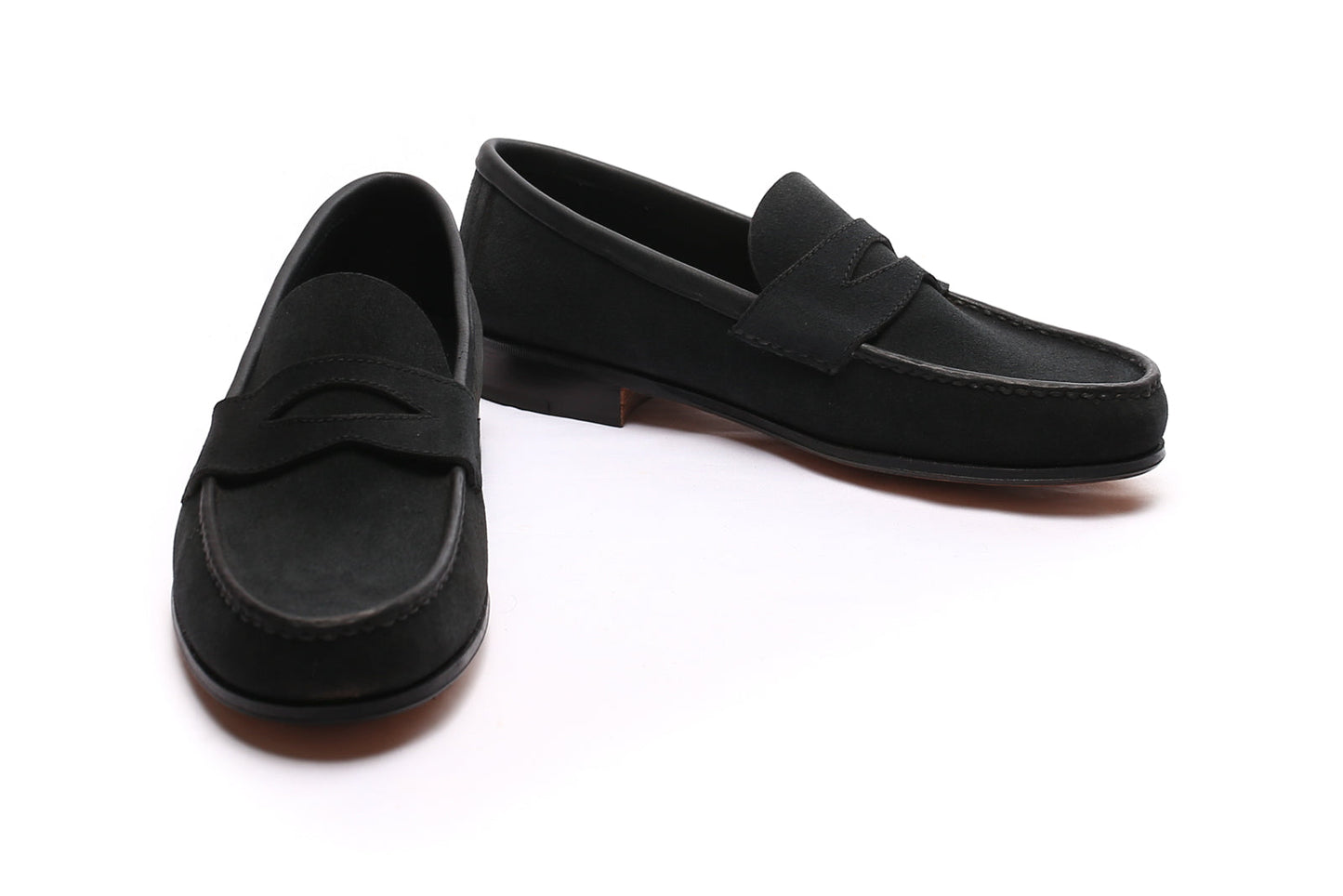 Mocasín Simple Suela 4218 Gamuza Negro