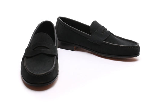 Mocasín Simple Suela 4218 Gamuza Negro