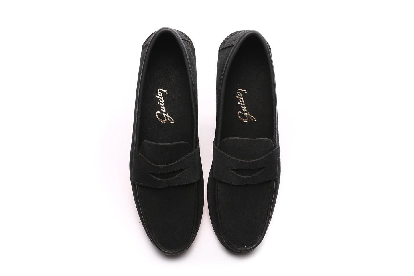 Mocasín Simple Suela 4218 Gamuza Negro