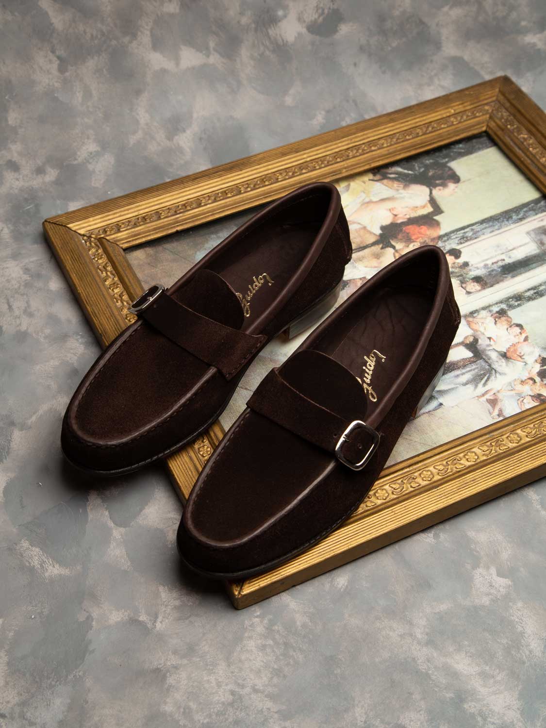 Mocasin Simple Suela 4220 Hebilla Gamuza