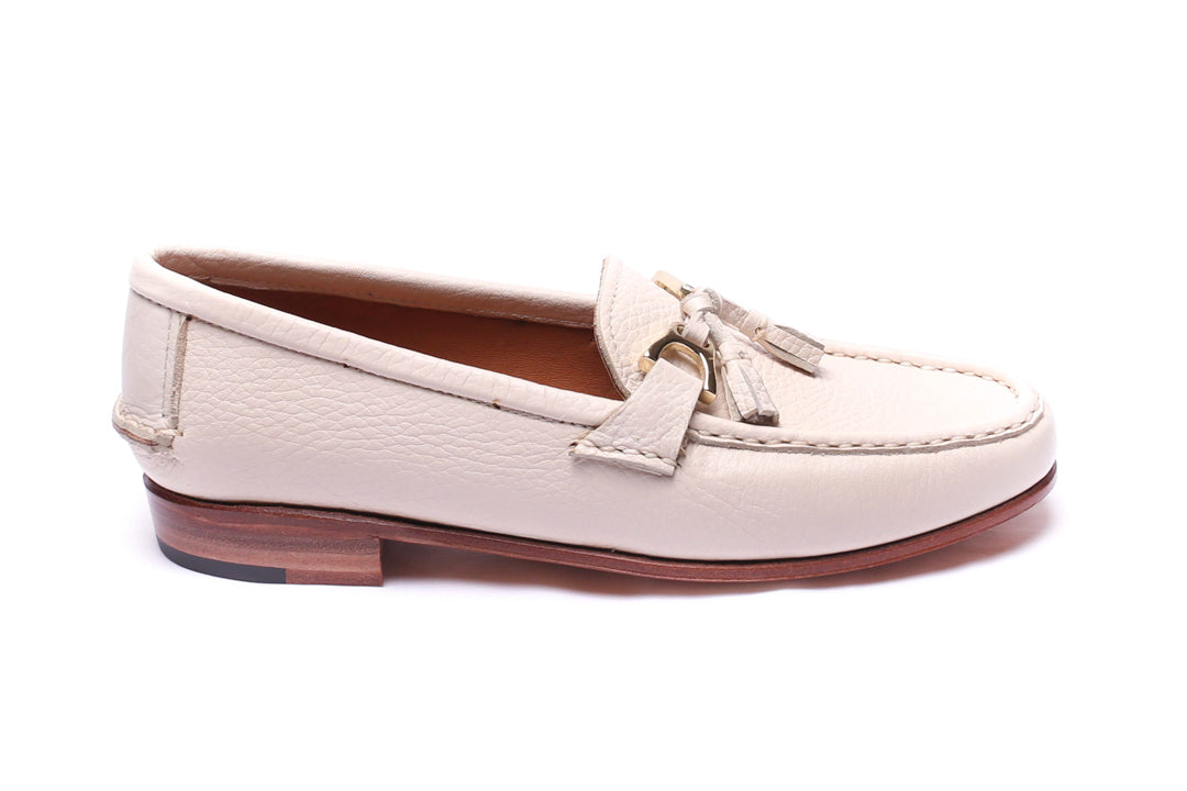 Mocasin 5319 con flecos & aplique Dama Marfil - 37