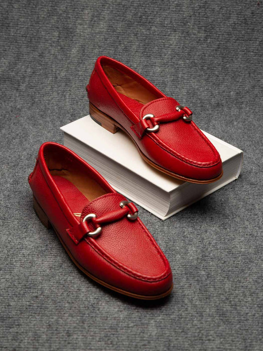 mocasin con aplique rojo - 38