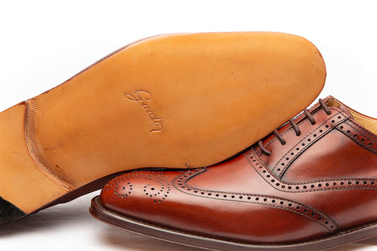 Zapato Social 752 con Bigotera Marrón - 8 1/2