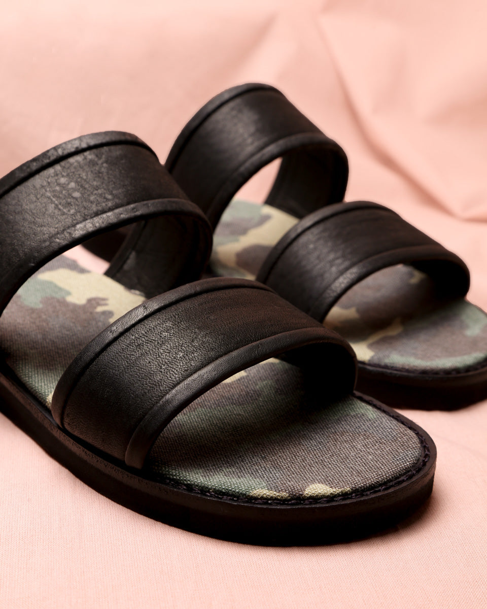 Sandalia Camo Negra