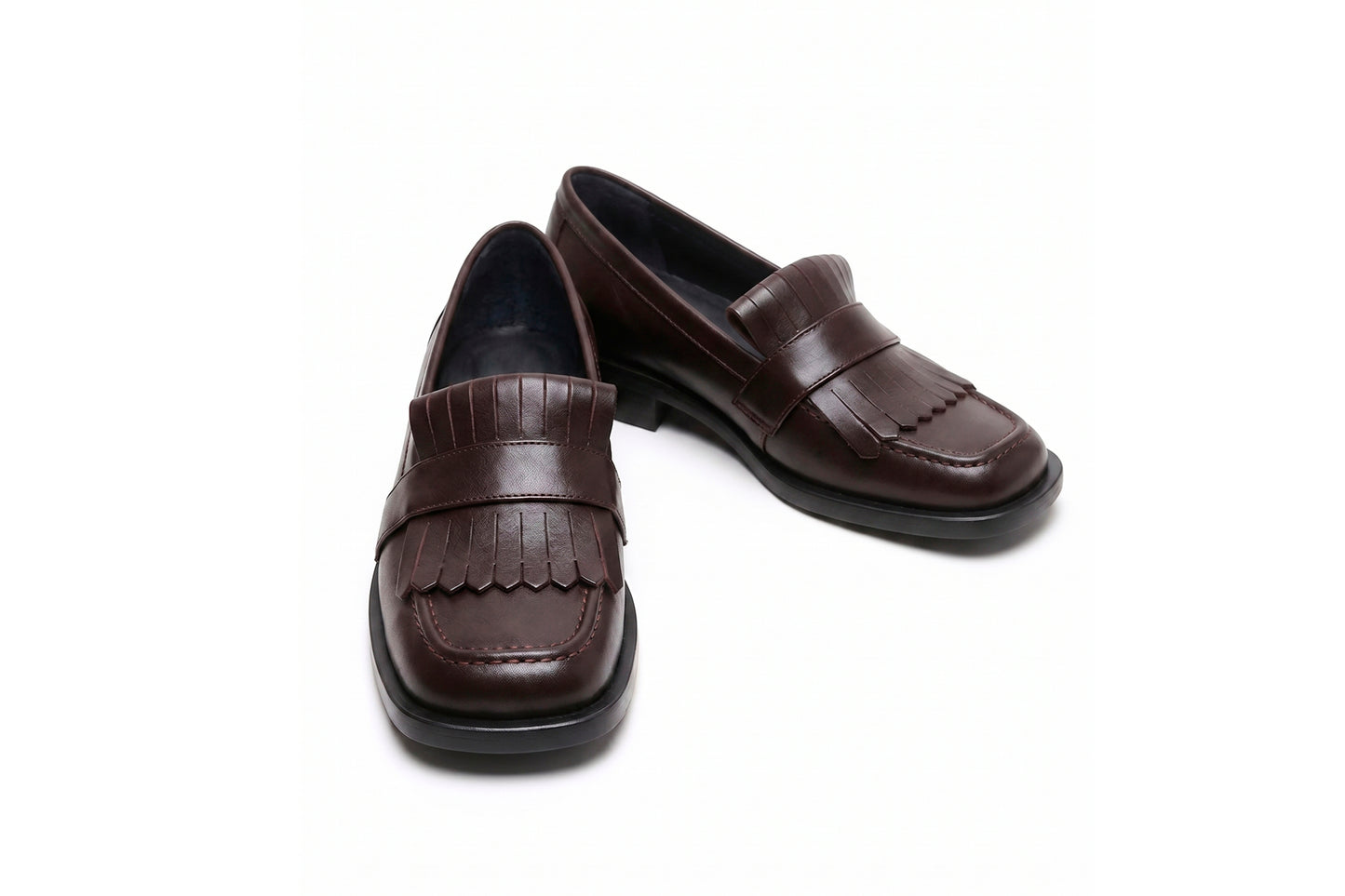 Mocasín Fleco Bruma Marrón