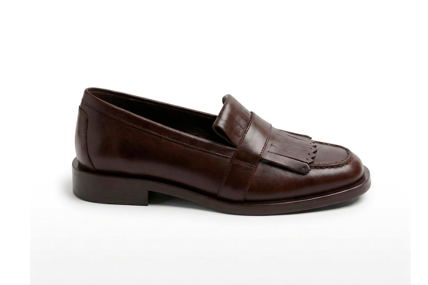 Mocasín Fleco Bruma Marrón