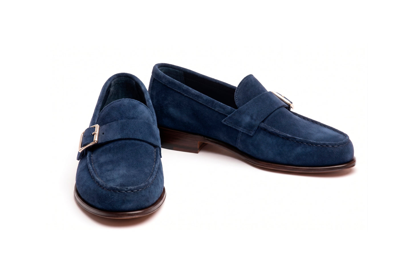Mocasín Simple Suela 4220 Gamuza Azul