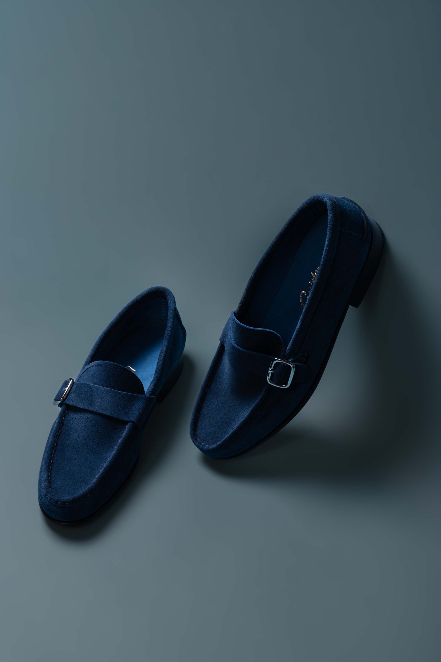 Mocasín Simple Suela 4220 Gamuza Azul