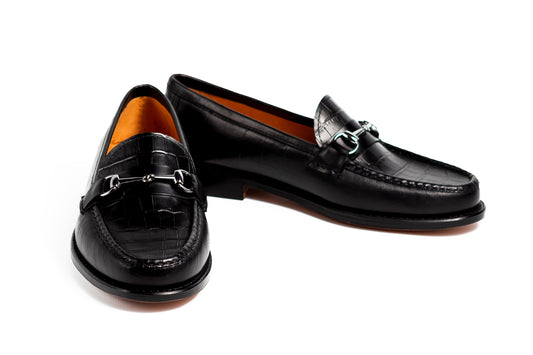 Mocasín Doble Suela 4224 con Herraje CR Negro