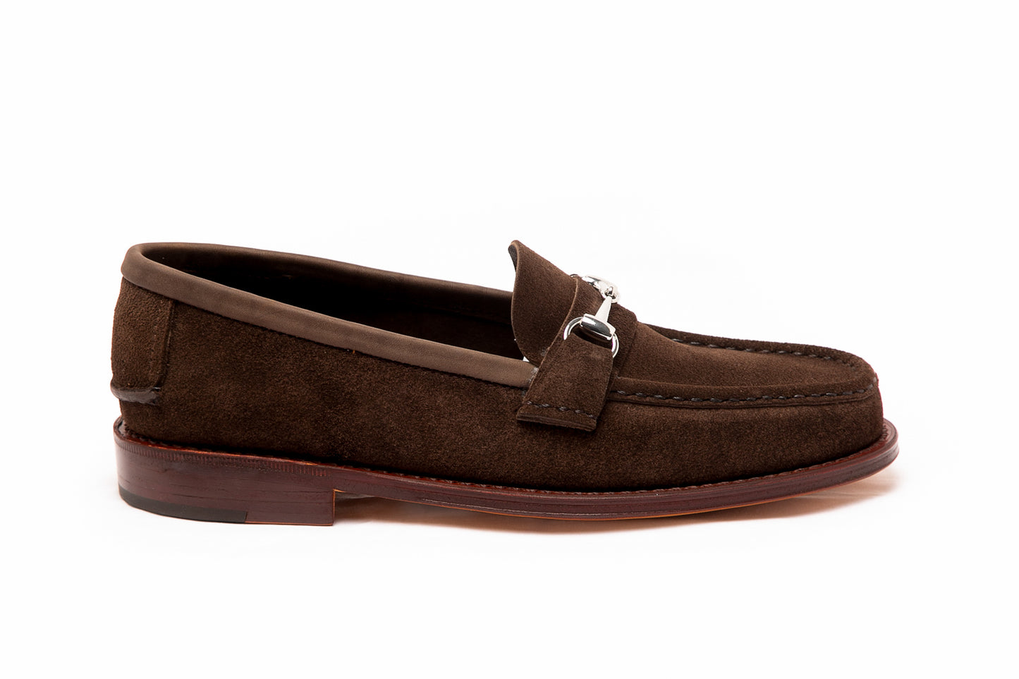 Mocasín Doble Suela 4224 con Herraje Gamuza Choco