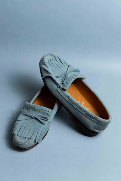 Mocasín 5322 Flecos Celeste