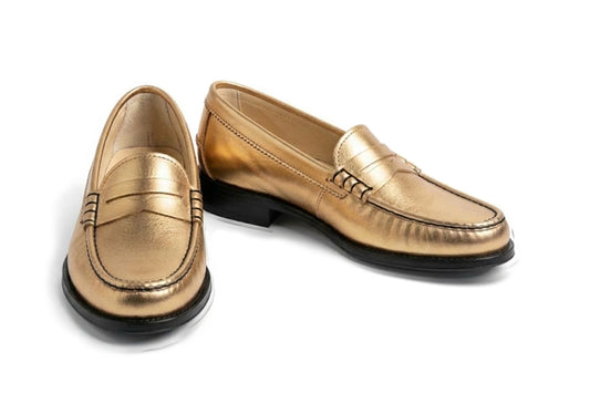 Mocasín 5325 Cuero Brillante Oro