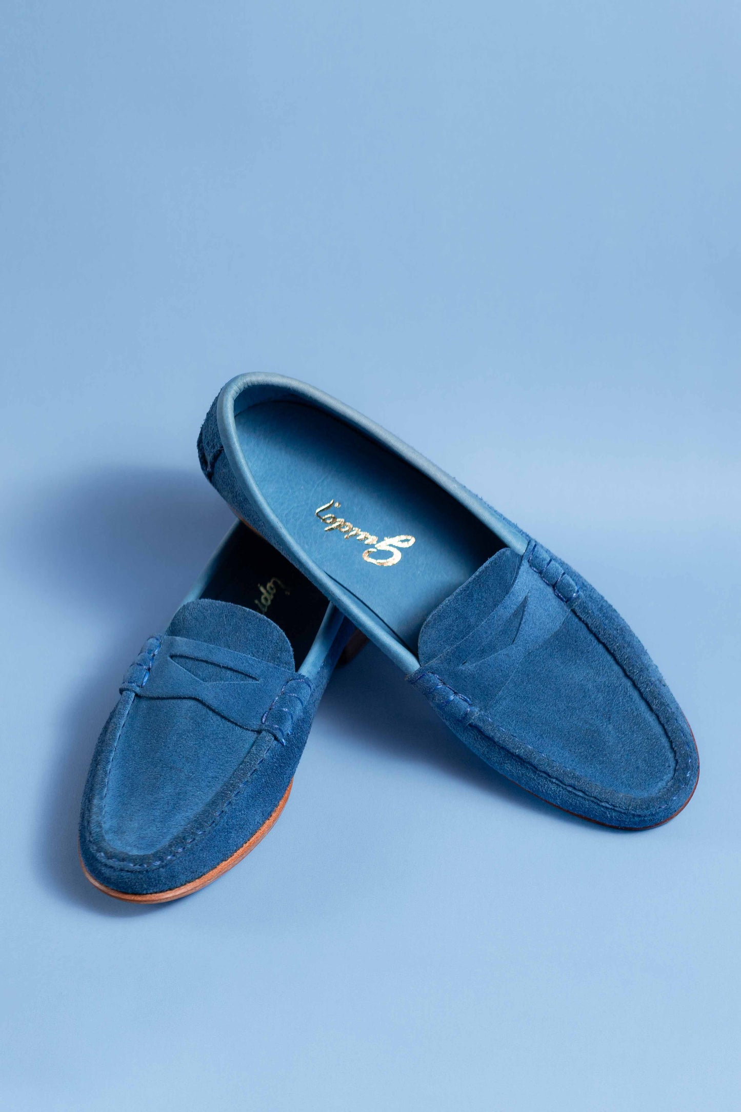 Mocasín 5325 Gamuza Azul