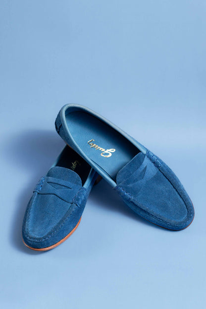 Mocasín 5325 Gamuza Azul
