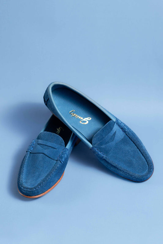 Mocasín 5325 Gamuza Azul