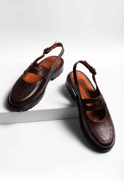 Zueco Mocasín René CR Marrón