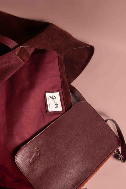 Cartera Choco Gamuza Bordo