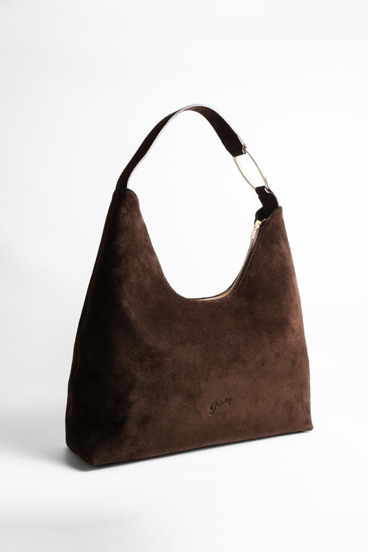 Cartera Federica Gamuza Marrón