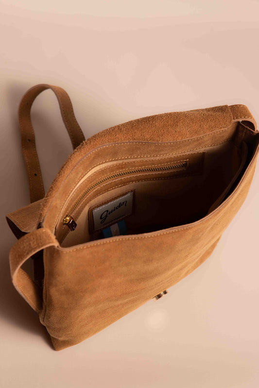 Cartera Malva Gamuza Camel