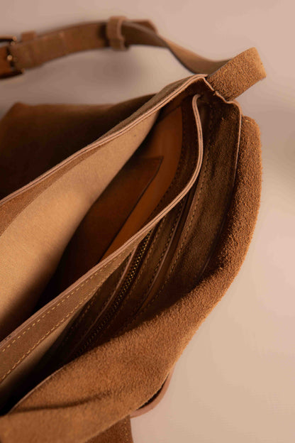 Cartera Malva Gamuza Camel