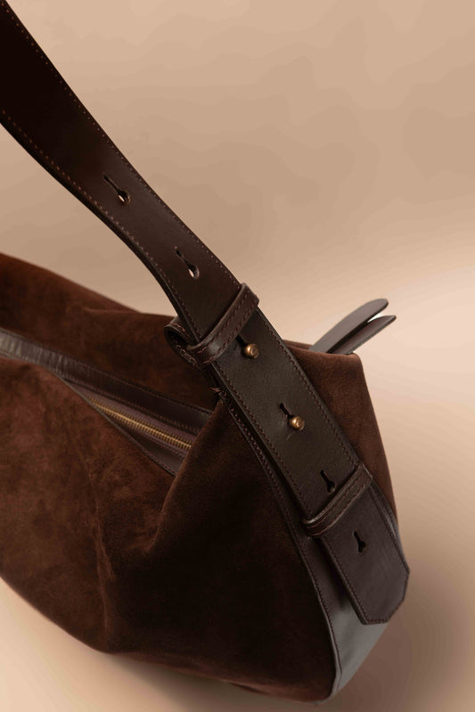 Cartera Ceibo Gamuza Marrón
