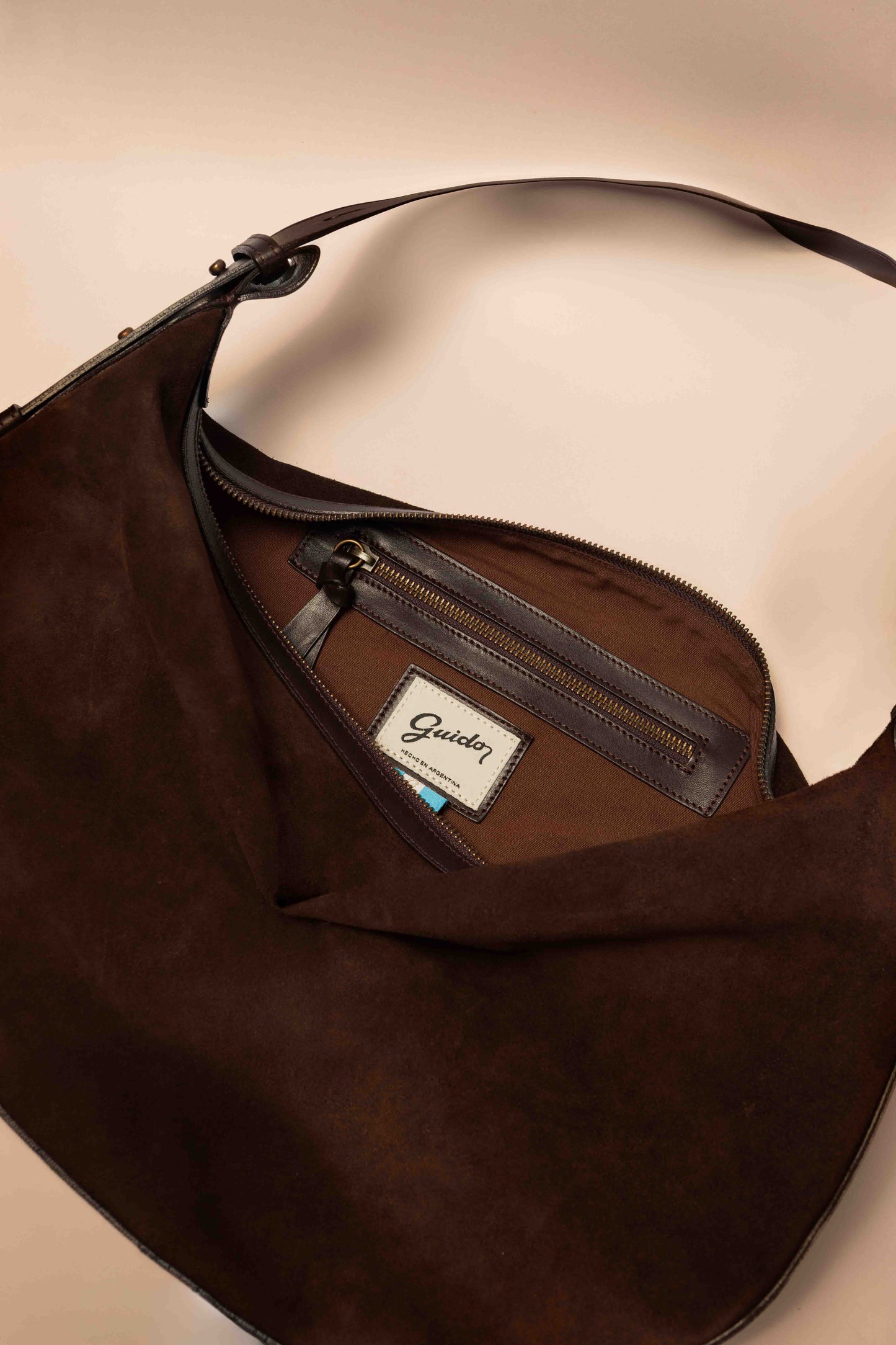 Cartera Ceibo Gamuza Marrón