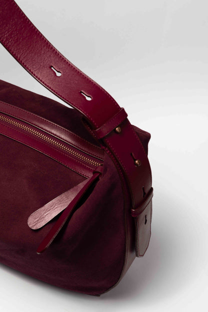 Cartera Ceibo Gamuza Bordo