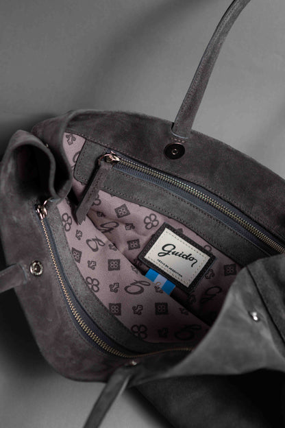 Cartera Matilde Gamuza Gris