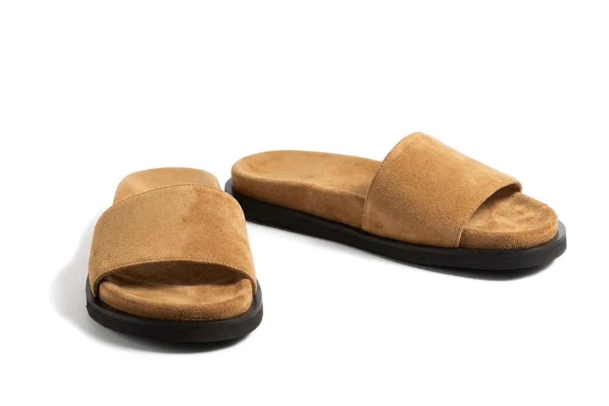 Sandalia Federico Gamuza Camel