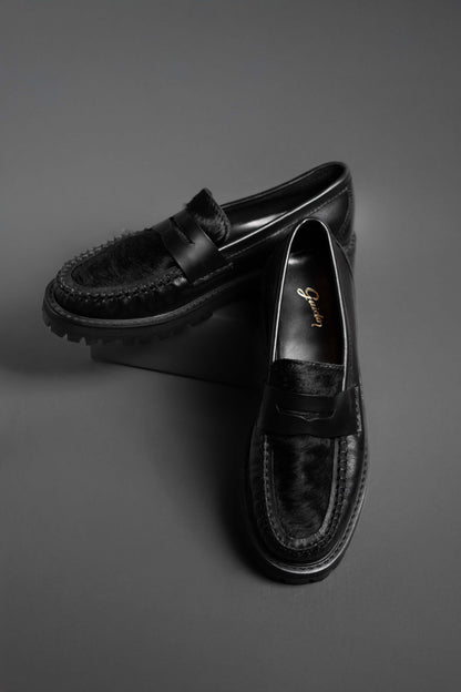 Mocasín L101 Pelo Negro