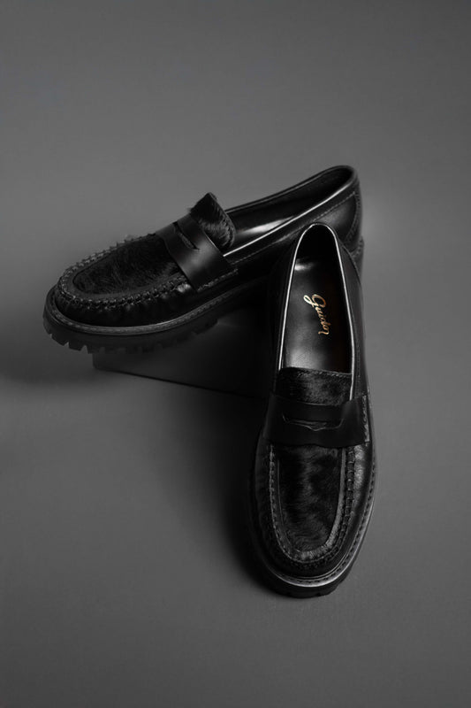Mocasín L101 Pelo Negro