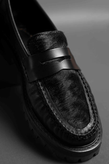 Mocasín L101 Pelo Negro